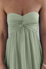 Unforgettable Style Strapless Maxi Dress Sage
