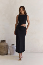 Over And Over Mesh Maxi Dress Black