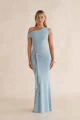 Hear The Stars Off Shoulder Maxi Dress Blue