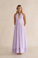 Sorbet Soiree Halter Maxi Dress Lilac
