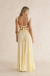 Song Of The Sky Plisse Maxi Dress Yellow