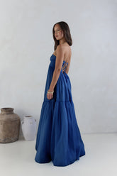 Unforgettable Style Strapless Maxi Dress Navy