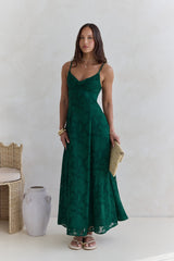 Habita Maxi Dress Forest Green