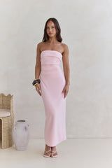 Sunny Daze Strapless Maxi Dress Pink