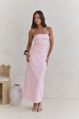 Sunny Daze Strapless Maxi Dress Pink
