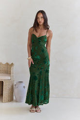 Wildflower Fields Maxi Dress Green