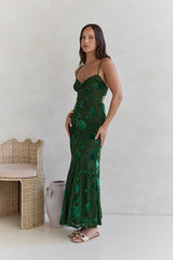 Wildflower Fields Maxi Dress Green