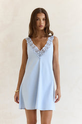 Inner Reflections Mini Dress Blue