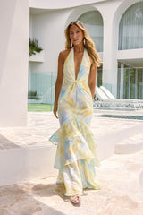 Lover Of Luxe Halter Maxi Dress Yellow