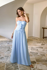 Stars From Ciel Strapless Maxi Dress Blue