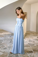 Stars From Ciel Strapless Maxi Dress Blue