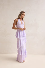 Path Of Fate Halter Maxi Dress Lilac