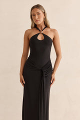 Lost In Dreams Mesh Maxi Dress Black