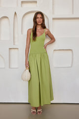 Chasing Pavements Maxi Dress Green