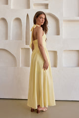 Arrietty Halter Maxi Dress Yellow
