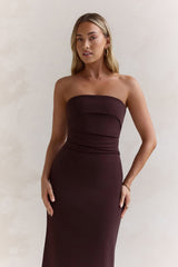 Love Me A Little Strapless Maxi Dress Brown