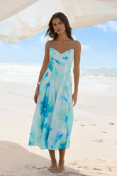 Field Of Wishes Maxi Dress Sage Floral