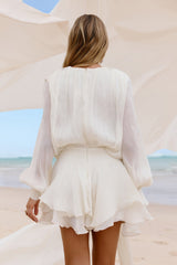 Hundred Ways Long Sleeve Mini Dress Cream