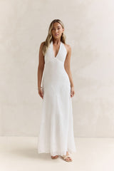 World Of Wonder Halter Maxi Dress White
