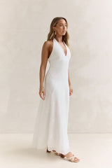 World Of Wonder Halter Maxi Dress White