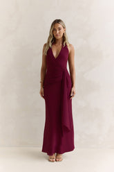 Run To You Halter Maxi Dress Plum