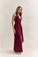 Run To You Halter Maxi Dress Plum