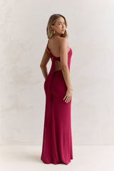 Lovely Mood Maxi Dress Burgundy