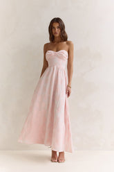 Wishes Deep Within Strapless Maxi Dress Pink
