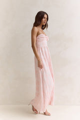 Wishes Deep Within Strapless Maxi Dress Pink