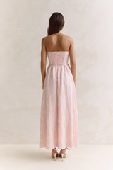 Wishes Deep Within Strapless Maxi Dress Pink