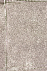 Metallic Denim Cropped Bralette in Champagne