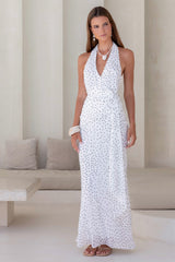 Spot The Treasure Maxi Dress White