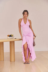 Different Paths Halter Maxi Dress Lilac