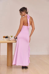 Different Paths Halter Maxi Dress Lilac