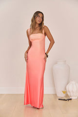 Spring In The Clouds Maxi Dress Peach Ombre