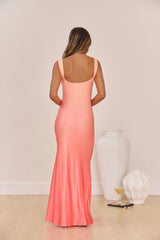 Spring In The Clouds Maxi Dress Peach Ombre