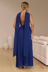 Rosewater Roads Strapless Maxi Dress Navy