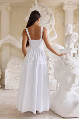 Fashion Snap Maxi Dress White