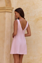 Dreamy Skies Gingham Mini Dress Pink