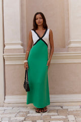 Pocket Of Sunshine Slip Maxi Dress Green