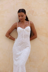 Gloria Lace Maxi Dress White