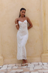 Gloria Lace Maxi Dress White
