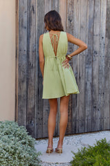 Spritz Of The Sun Mini Dress Sage