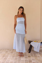 Summer Runway Maxi Dress Blue
