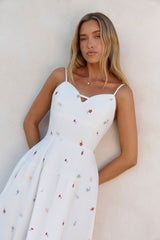 Sunny Desires Midi Dress White