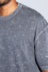 Grey Thermopol Washed Oversized Tee - Savys -