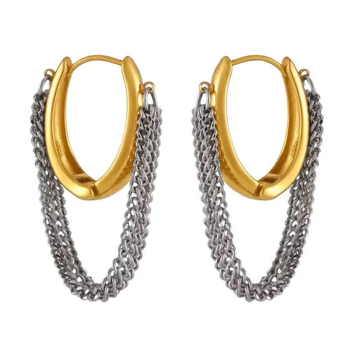 Jackson Two Tone Hoop Earring