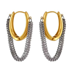Jackson Two Tone Hoop Earring