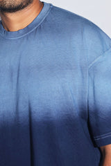 Navy Sunburn Washed Oversized Tee - Savys -