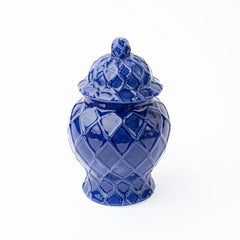 Navy Textured Ginger Jar